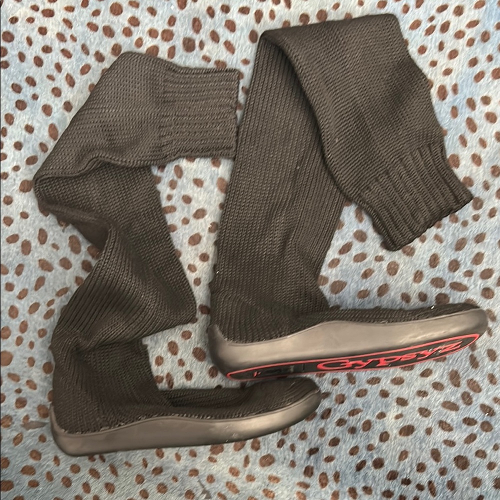 NEW, never-worn crochet sweater boots